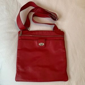 Beautiful red leather purse